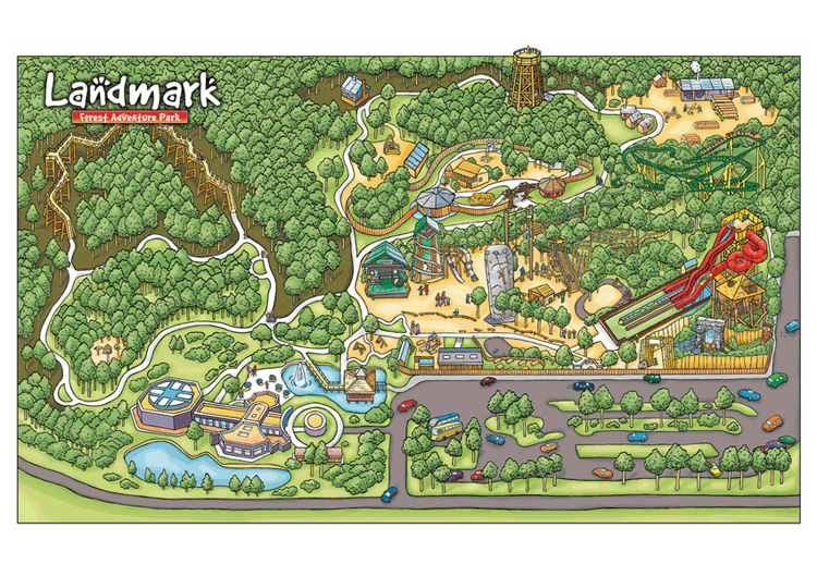 landmark park map illustration